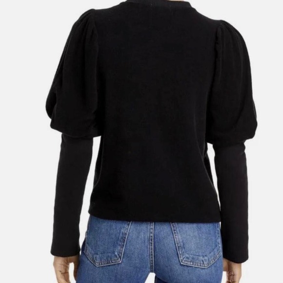 Goldie-comfy sweatshirt- 100% Peru cotton, terry cloth material, puff sleeves-xs - Picture 2 of 7